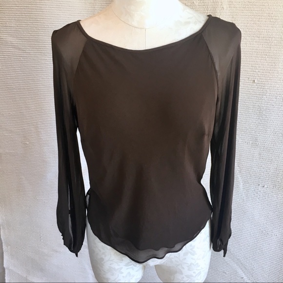 Nicole Miller Silk Blouse Cold Shoulder VTG 90s - Picture 3 of 8